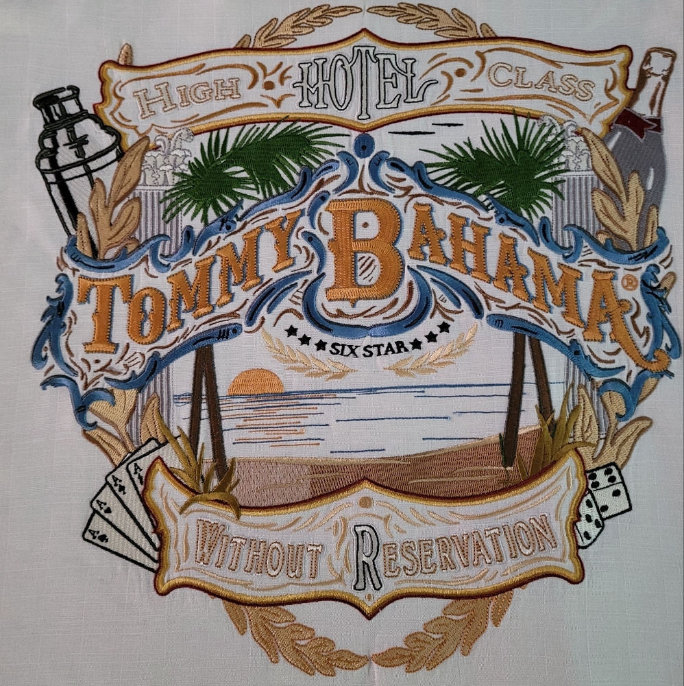 Tommy Bahama embroidered silk shirt